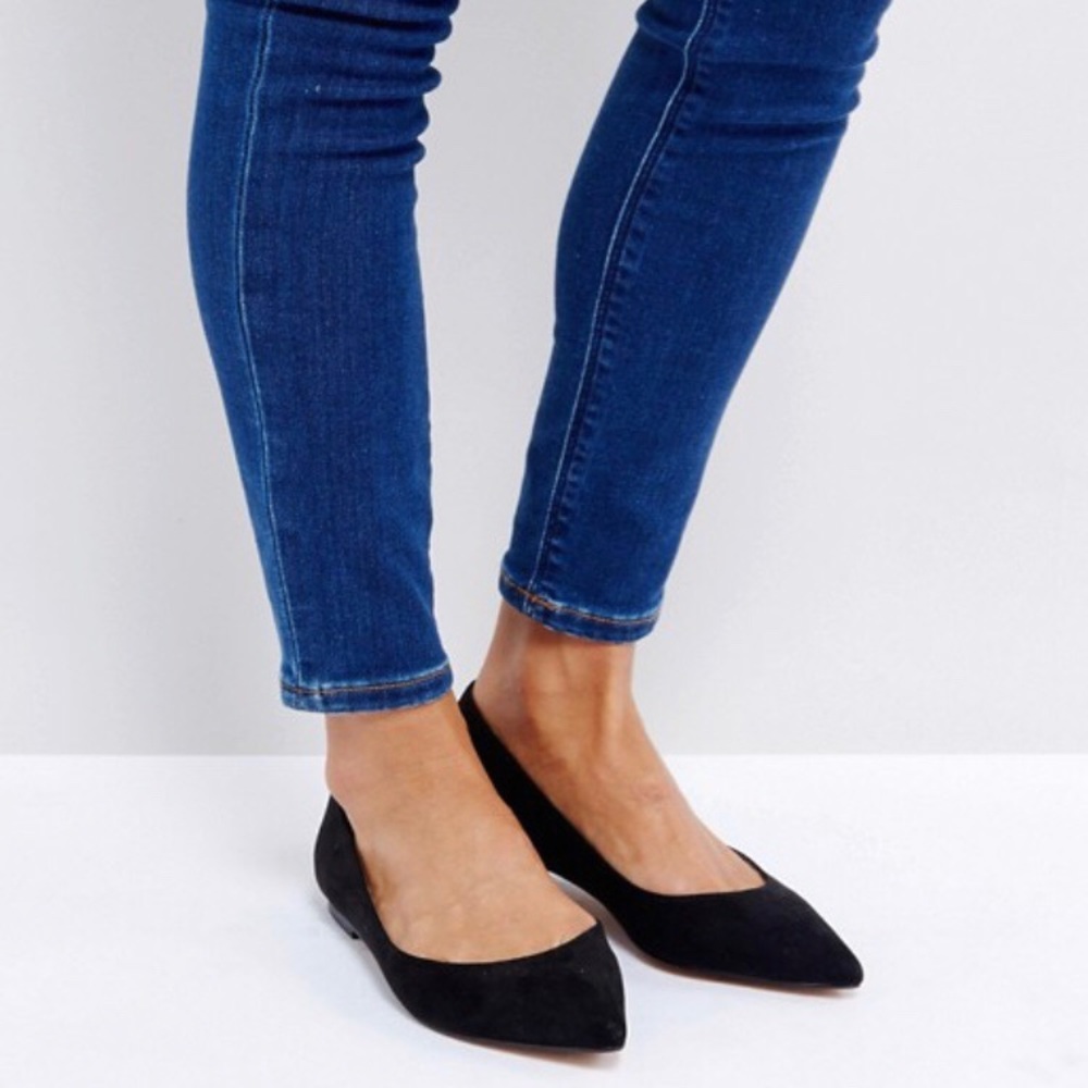ASOS Design Ballet Flats in Black size UK 6 US 8